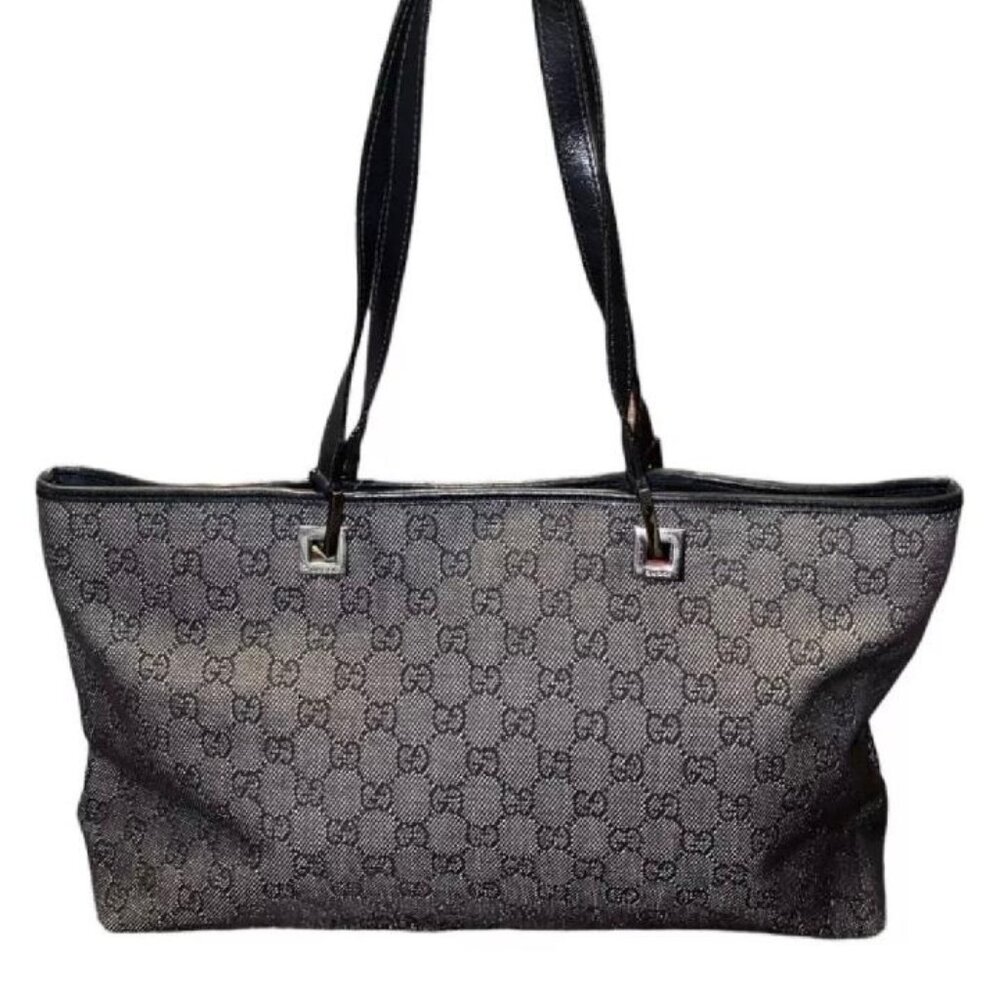 Gucci black denim signature bag